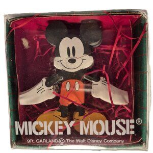 Vintage Kurt Adler Mickey Mouse Paper Garland  9 feet long